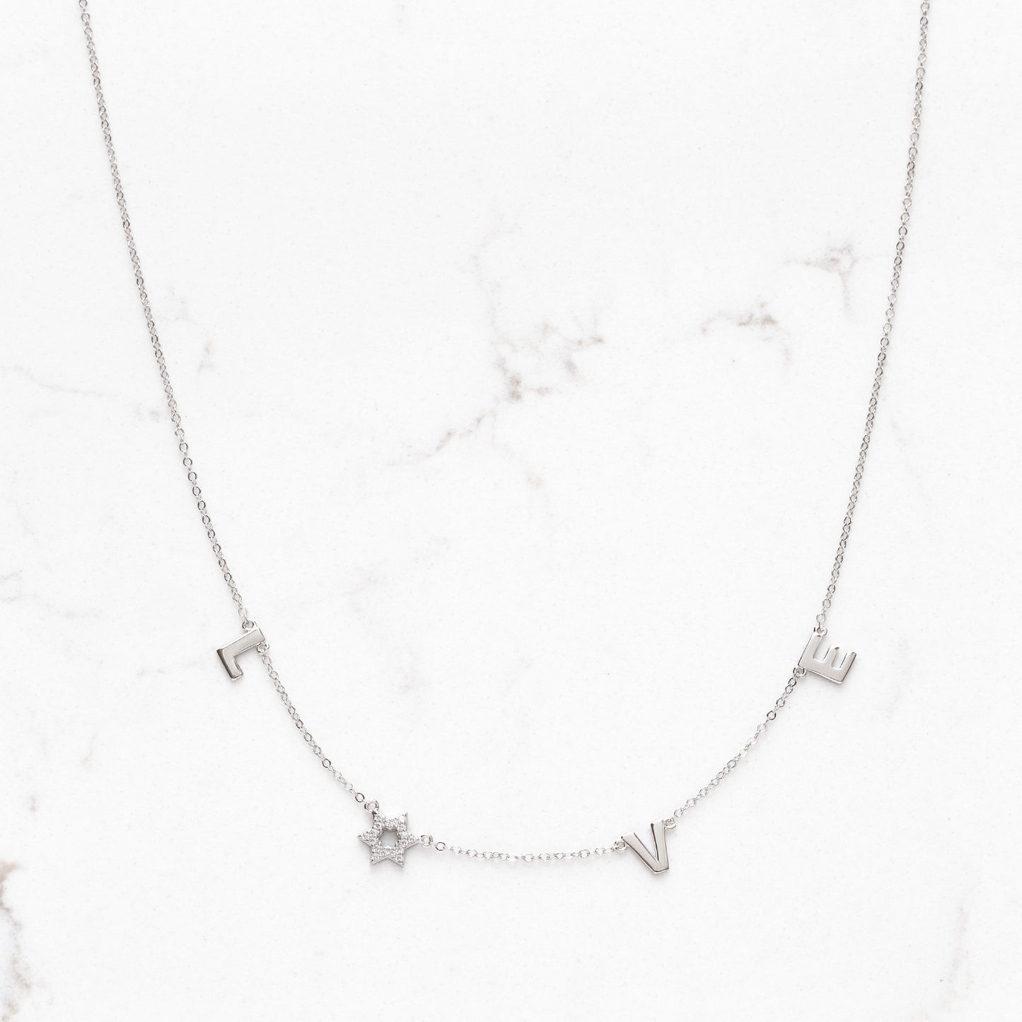 Jewish Star Crystal Love Necklace
