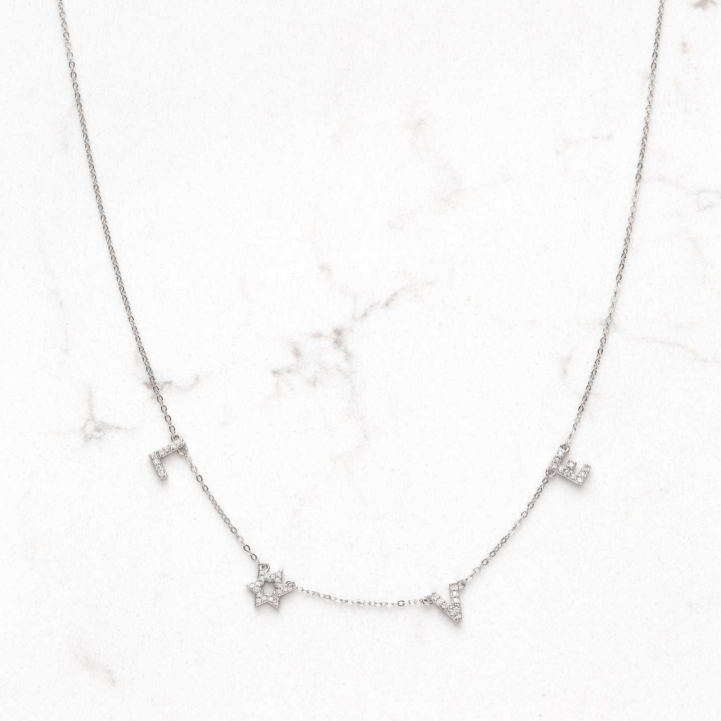 Jewish Star Crystal Love Necklace