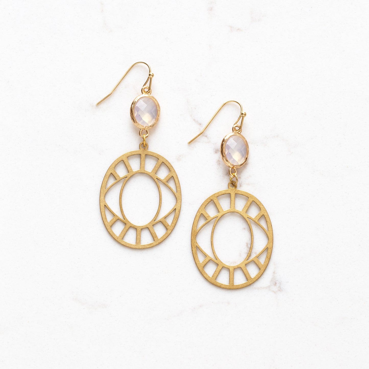Modern Evil Eye Dangle Earrings