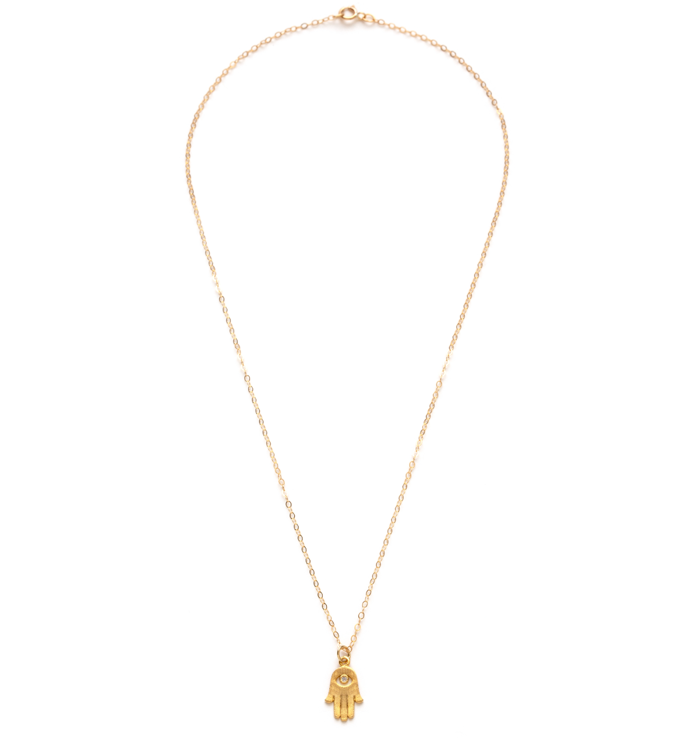 Crystal Eye Hamsa Necklace