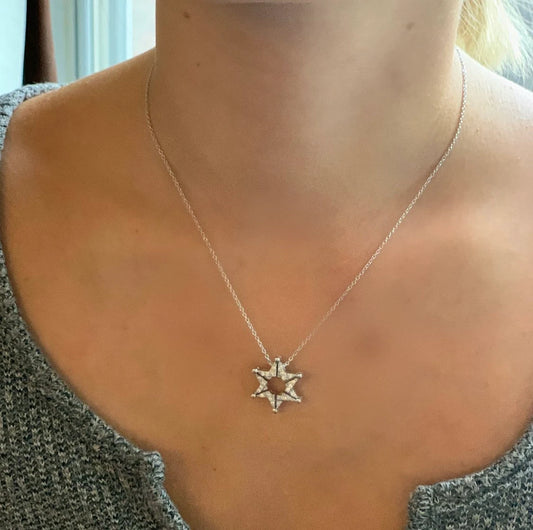 Butterfly Star of David Necklace