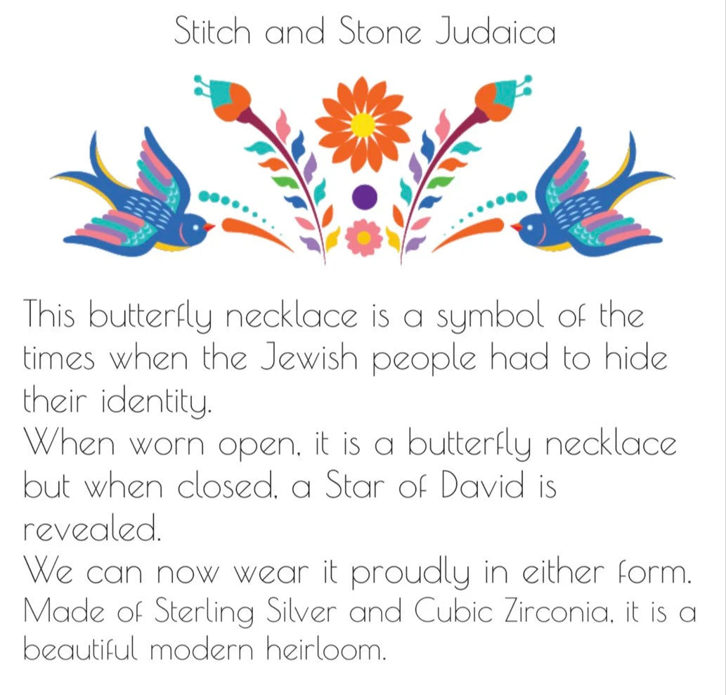 Butterfly Star of David Necklace