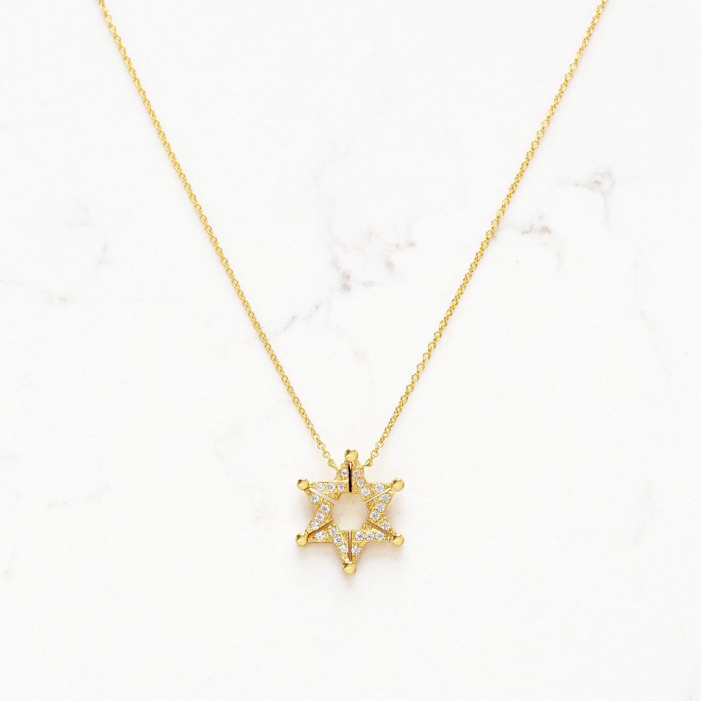 Butterfly Star of David Necklace