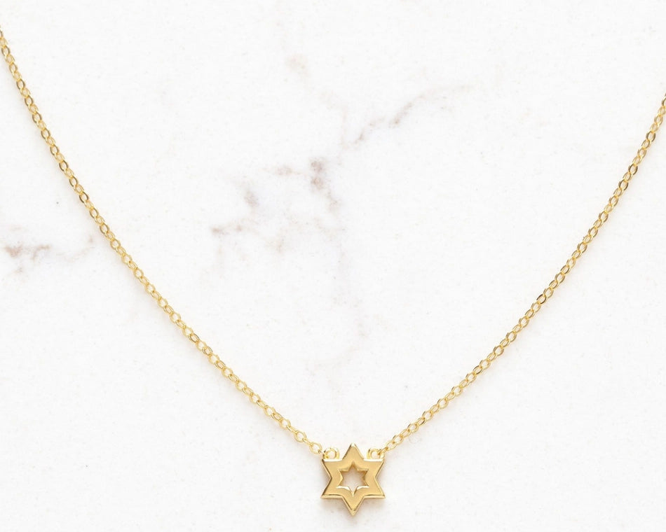 Teeny Tiny Star of David Necklace