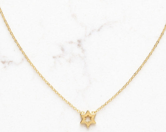 Teeny Tiny Star of David Necklace