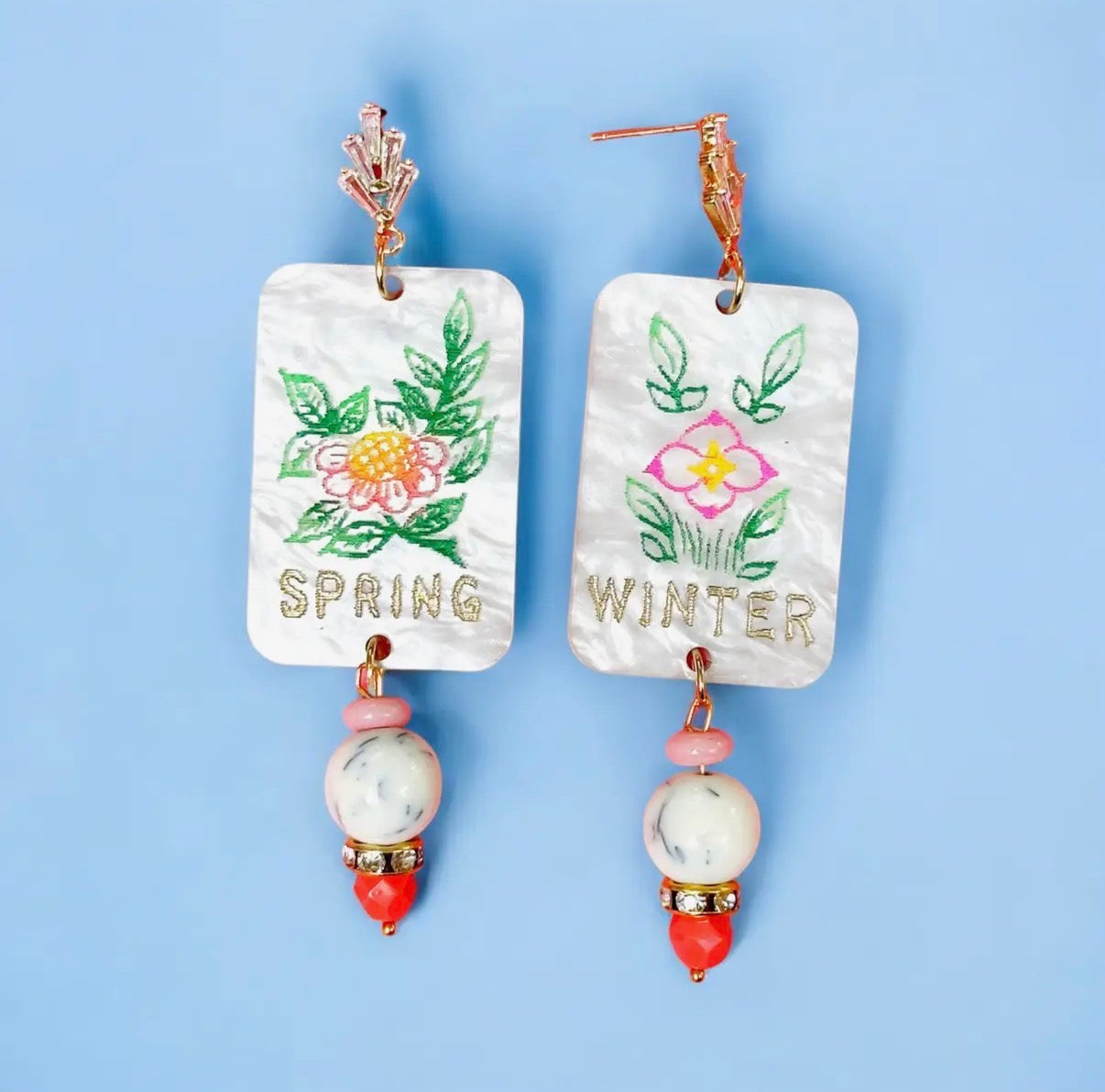 Mahjong Tassel Earrings